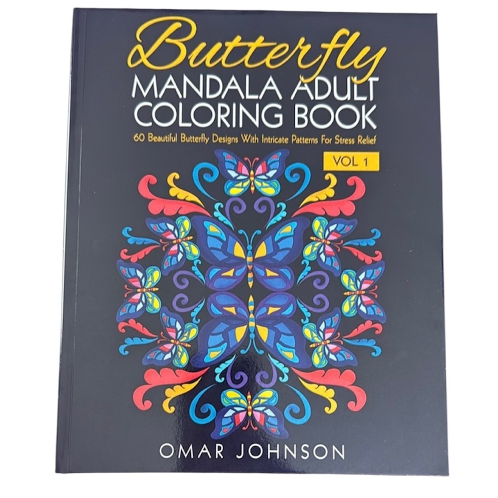 New Butterfly Mandala Adult Coloring Book